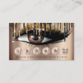 Loyalty 6 Makeup Makeup Eyelash Gold Skinny Drives Visitekaartje (Voorkant)
