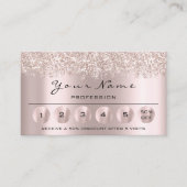 Loyalty 6 Makeup Nails Wax Eyelash Roos grijs Visitekaartje (Voorkant)