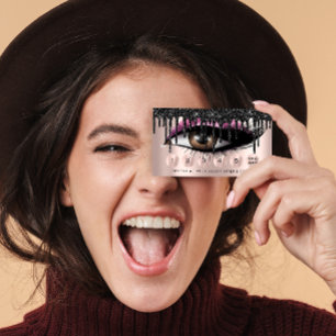 Loyalty 6 Makeup roze Makeup Eyelash Extension Visitekaartje