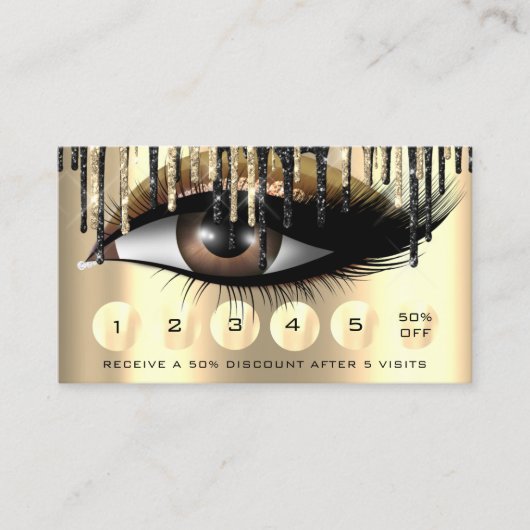 Loyalty 6 Punch Makeup Makeup Eyelash Extension Visitekaartje (Voorkant)
