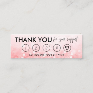 Loyalty Bedankt van Hot Pink Makeup Hair Mini Visitekaartje