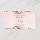 Loyalty Blush Pink Chic Modern Monogram Visitekaartje (Achterkant)