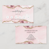 Loyalty Blush Pink Chic Modern Monogram Visitekaartje (Voorkant / Achterkant)