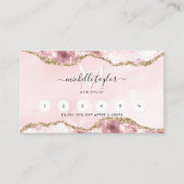 Loyalty Blush Roze Chic Modern Monogram Business C Visitekaartje (Voorkant)