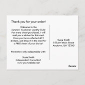 Loyalty Briefkaart klant (Achterkant)