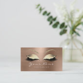 Loyalty Card 10 Makeup Lashes Extension Coffe Gold (Staand voorkant)