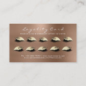 Loyalty Card 10 Makeup Lashes Extension Coffe Gold (Achterkant)