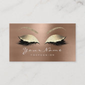 Loyalty Card 10 Makeup Lashes Extension Coffe Gold (Voorkant)