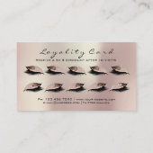 Loyalty Card 10 Makeup Lashes Extension Roos Gold (Achterkant)