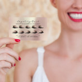 Loyalty Card 10 Makeup Lashes Extension Roos Gold