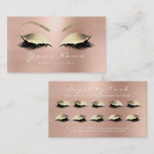Loyalty Card 10 Makeup Lashes Extension Roos Gold (Voorkant / Achterkant)