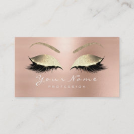 Loyalty Card 10 Makeup Lashes Extension Roos Gold