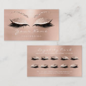 Loyalty Card 10 Makeup Lashes Extension Roos White (Voorkant / Achterkant)