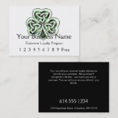 Loyalty Card 2 : Celtic Shamrock Design 2 (Voorkant / Achterkant)