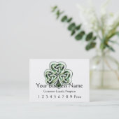 Loyalty Card 2 : Celtic Shamrock Design 2 (Staand voorkant)
