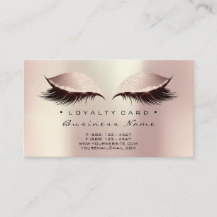 Loyalty Card 6 Beauty Salon Lashes Makeup Artist