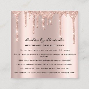 Loyalty Card 6 Punch Aftercare Eyelash Heart Roos