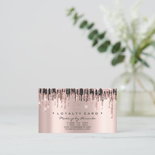 Loyalty Card 6 Punch Makeup Artist Beauty Studio (Staand voorkant)