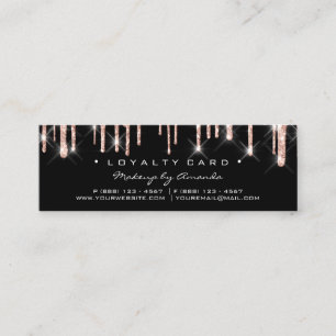 Loyalty Card 6 Punch Makeup Artist Heart Roos Blac