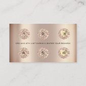 Loyalty Card 6 Punch Makeup Artist Heart Roos Drip (Achterkant)