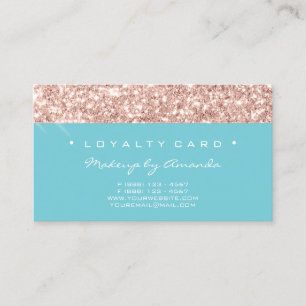 Loyalty Card 6 Punch Makeup Artist Roos Blue