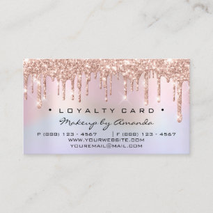 Loyalty Card 6 Punch Makeup Artist Roos holograaf
