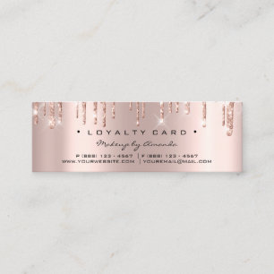 Loyalty Card 6 Punch Makeup Beauty Heart Roos Gold