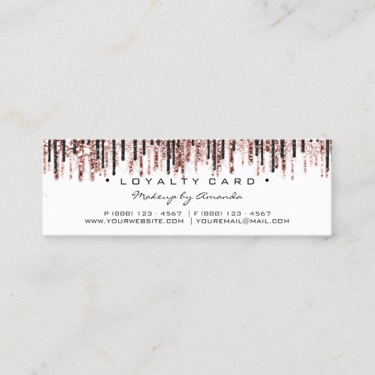 Loyalty Card 6 Punch Makeup Beauty White Small (Voorkant)