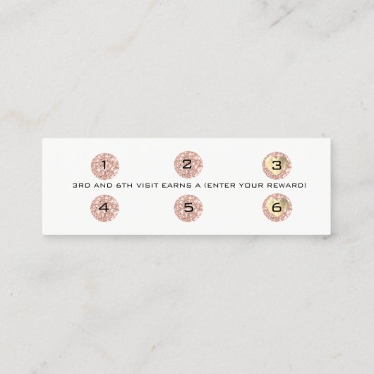 Loyalty Card 6 Punch Makeup Beauty White Small (Achterkant)