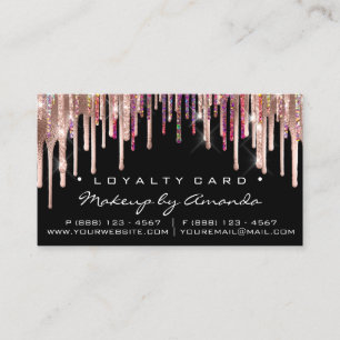 Loyalty Card 6 Punch Makeup Holograded Drift Black