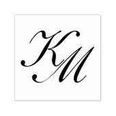 Loyalty Card Business Initial Monogram Script Logo Zelfinktende Stempel (Design)