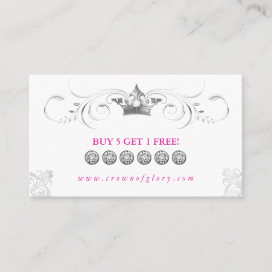 Loyalty Card Diamonds Glitter Crown (Voorkant)