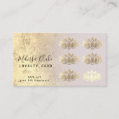 Loyalty Card Faux Gold folie Lotus logo Visitekaartje (Voorkant)