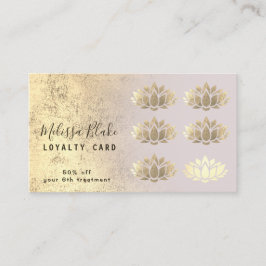 Loyalty Card Faux Gold folie Lotus logo Visitekaartje