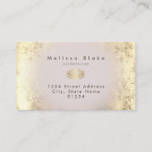 Loyalty Card Faux Gold folie Lotus logo Visitekaartje (Achterkant)