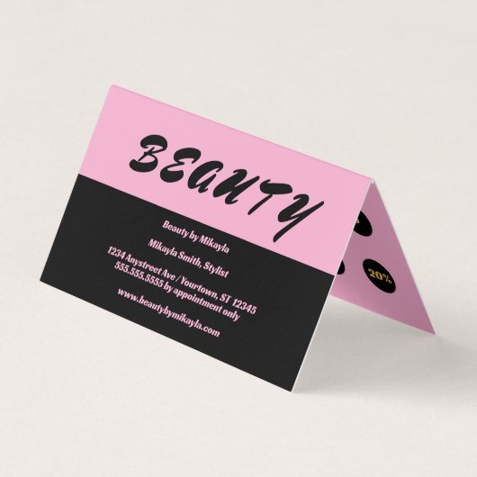 Loyalty Card for Beauty Salon Visitekaartje (Voorkant)