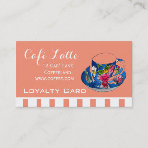 Loyalty Card in het moderne café Visitekaartje