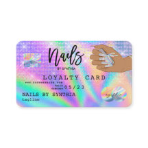 Loyalty Card Nails Creditcard Holographic