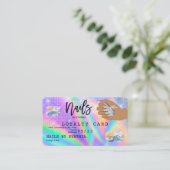 Loyalty Card Nails Creditcard Holographic Visitekaartje (Staand voorkant)