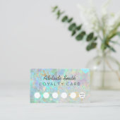Loyalty Card Pastel Kleuren Opal Visitekaartje (Staand voorkant)