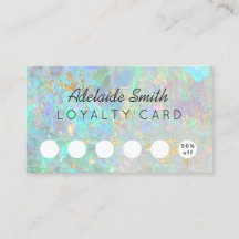Loyalty Card Pastel Kleuren Opal