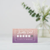 Loyalty card roos gouden typografie paars (Staand voorkant)