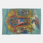 Loyalty, Charity en Frathood GAR Tea Towel Theedoek (Horizontaal)