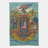 Loyalty, Charity en Frathood GAR Tea Towel Theedoek (Verticaal)