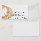 Loyalty Cheltenham Font Coffee Stain Punchcard (Voorkant / Achterkant)
