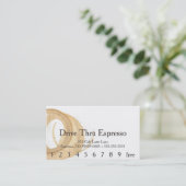 Loyalty Cheltenham Font Coffee Stain Punchcard (Staand voorkant)