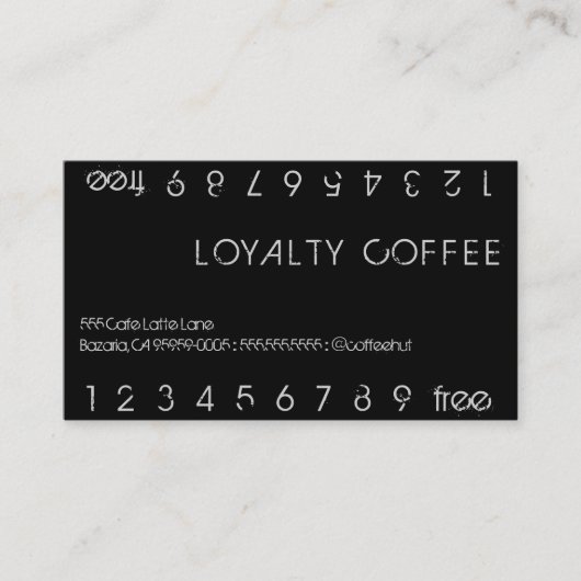 Loyalty Coffee Double Punch Card (Voorkant)