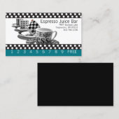 Loyalty Coffee Dual Punch-kaarten (Voorkant / Achterkant)