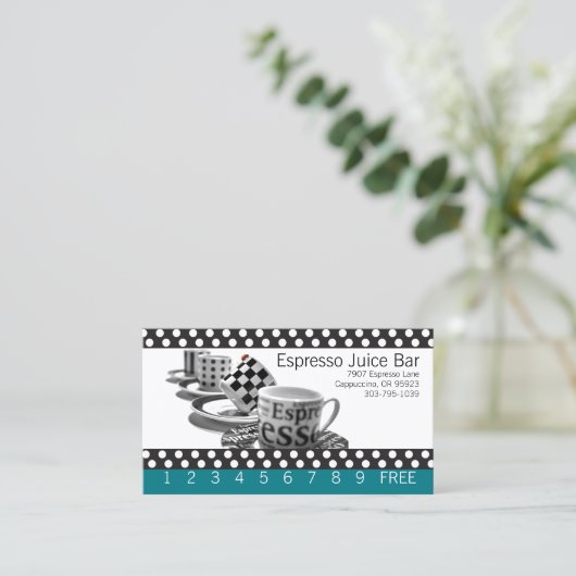 Loyalty Coffee Dual Punch-kaarten (Staand voorkant)