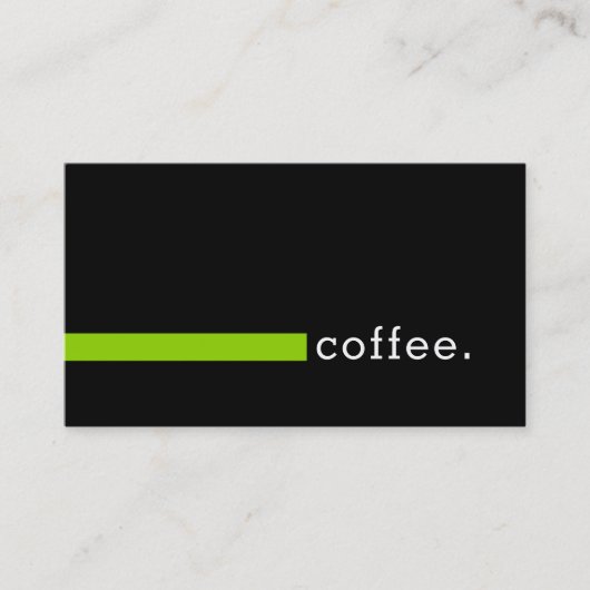 Loyalty Coffee Plain Black Modern Sheen Green (Voorkant)